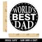 World's Best Dad Globe Father's Day Rubber Stamp for Stamping Crafting Planners